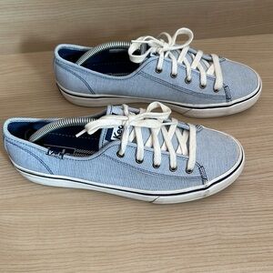 Keds Blue and White Striped Sneakers Size 7.5